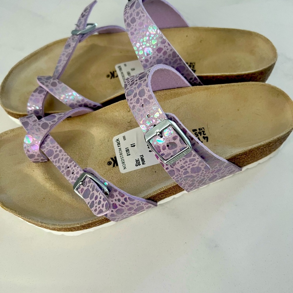 Brave new 41-  Birkenstock Mayari Toe-Loop comfort sandal - Lilac Metallic